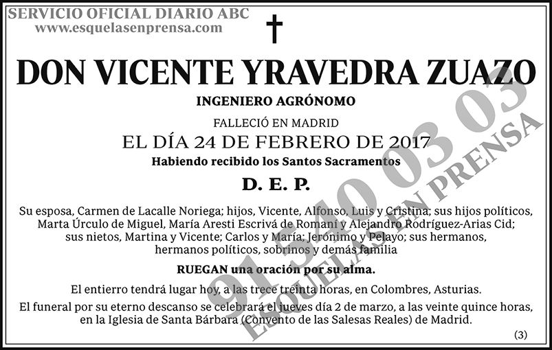 Vicente Yravedra Zuarzo